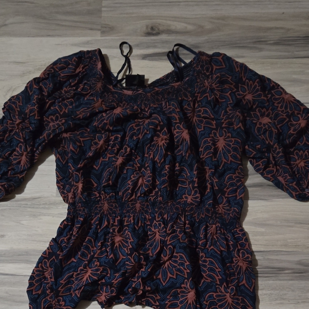 Mossimo Supply Co. Black Smocked Blouse